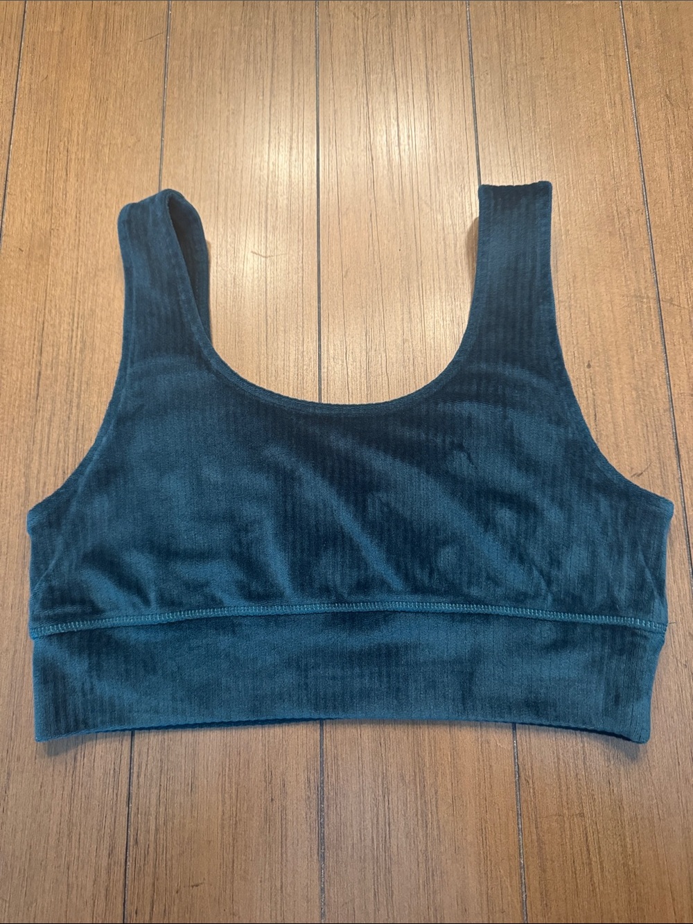 Altar'd State Teal Ribbed Scoop Bralette
